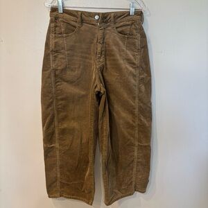 Pilcro Corduroy Kenna Barrel Wide Leg Cropped Pants Women’s Size 27